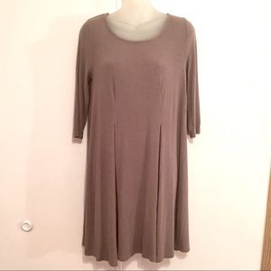 Umgee mauve ribbed dress with 3/4 sleeves, size S